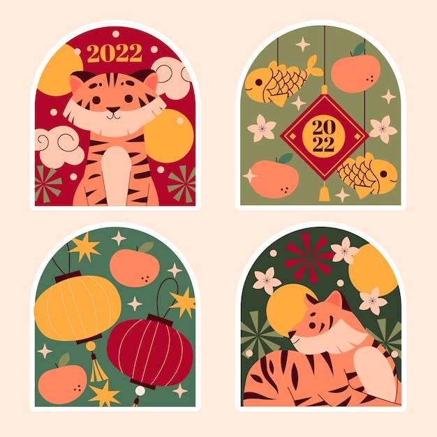 Chinese nieuwjaarsstickers collectie