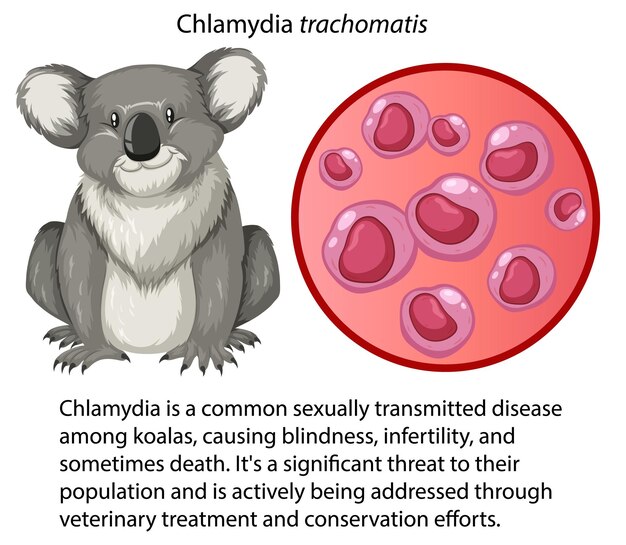 Gratis vector chlamydia trachomatis met uitleg