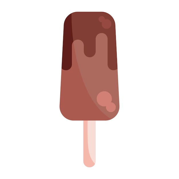 Gratis vector chocolade-ijs in stokje