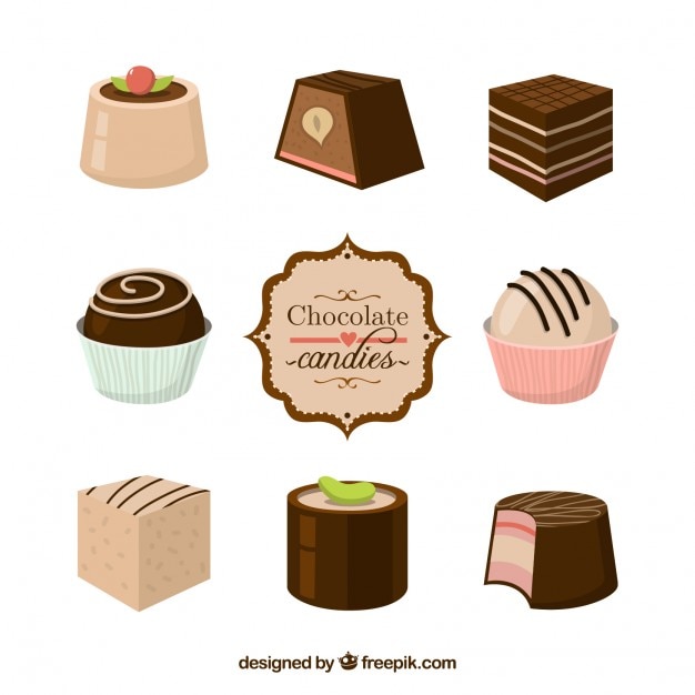 Gratis vector chocolade snoepjes