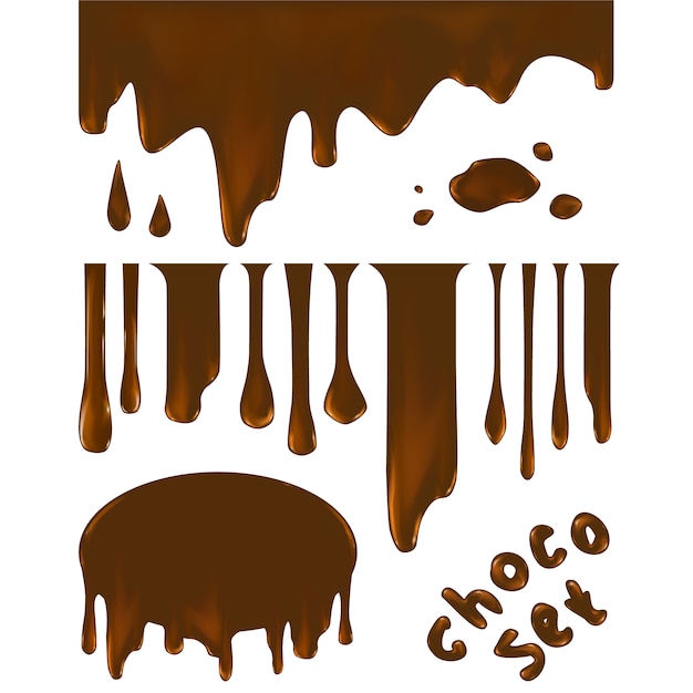 Gratis vector chocolade vorm collectie