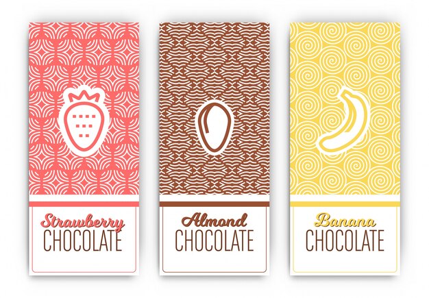 Chocolate verpakking templates