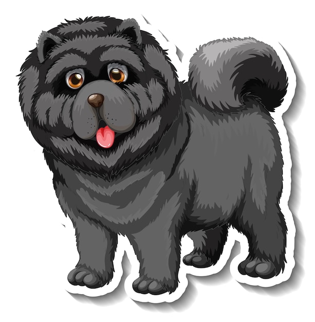 Chow chow hond cartoon sticker