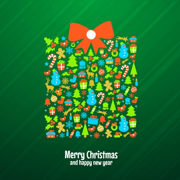 Gratis vector christmas gift box vector illustratie