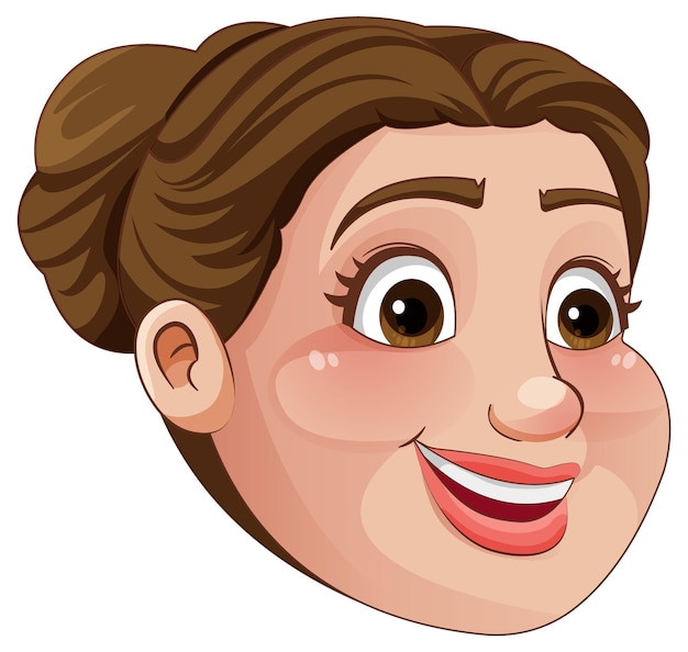 Gratis vector chubby woman face cartoon personage