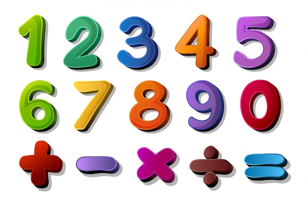 cijfers en wiskunde symbolen