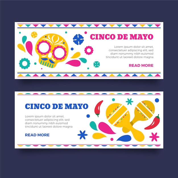 Cinco de mayo banners concept