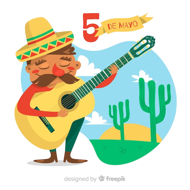 Gratis vector cinco de mayo