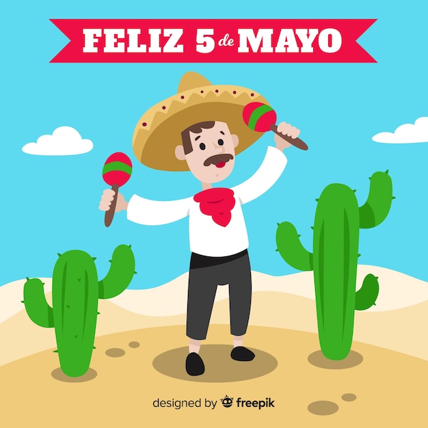 Gratis vector cinco de mayo