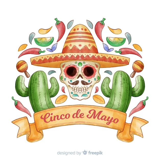 Gratis vector cinco de mayo