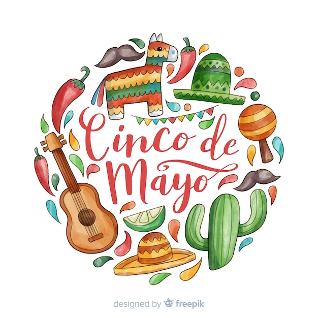 Gratis vector cinco de mayo