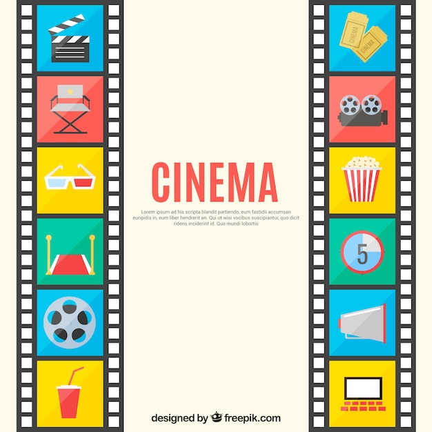 Gratis vector cinema achtergrond