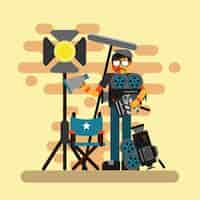 Gratis vector cinema directeur ontwerp