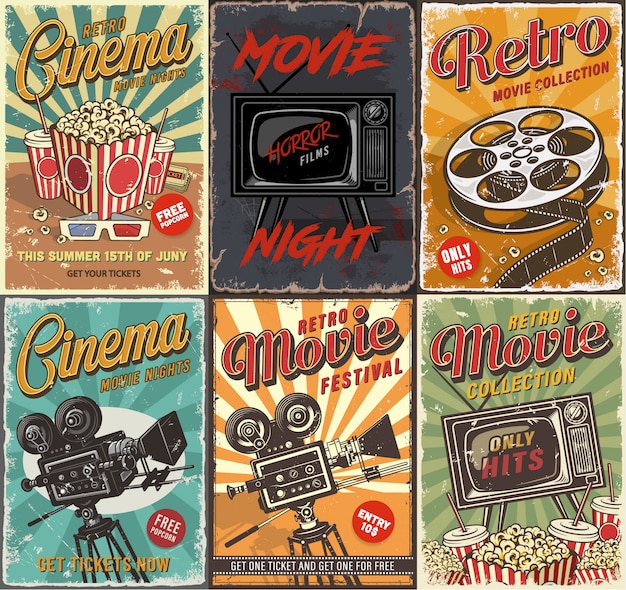 Cinema set posters