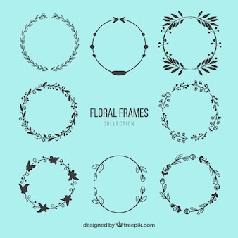 Circle bloemenframes