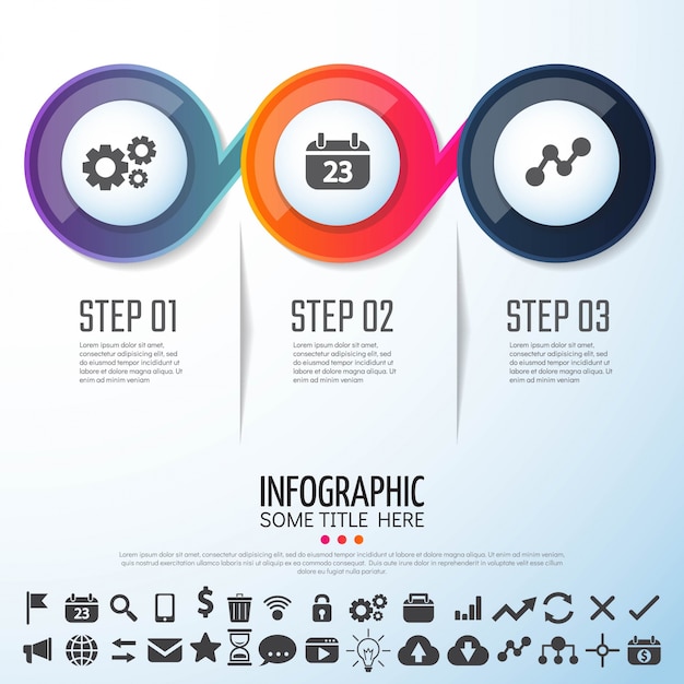 Circle Infographics Template Design