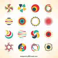 Gratis vector circulaire bedrijfslogo templates