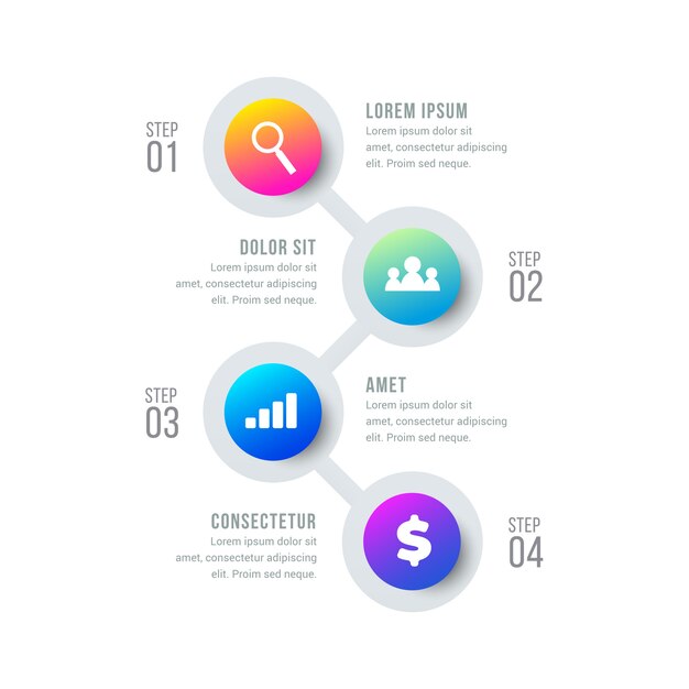 Circulaire infographic tijdlijn