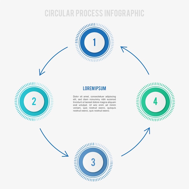 Gratis vector circulaire infographic