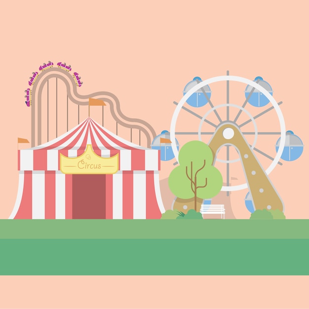 Circus achtergrond ontwerp