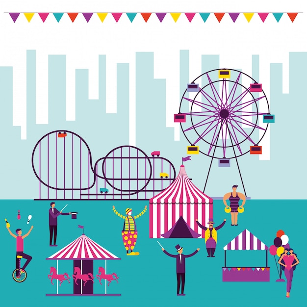 Gratis vector circus kermis