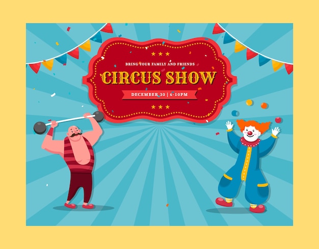 Gratis vector circus show photocall sjabloon