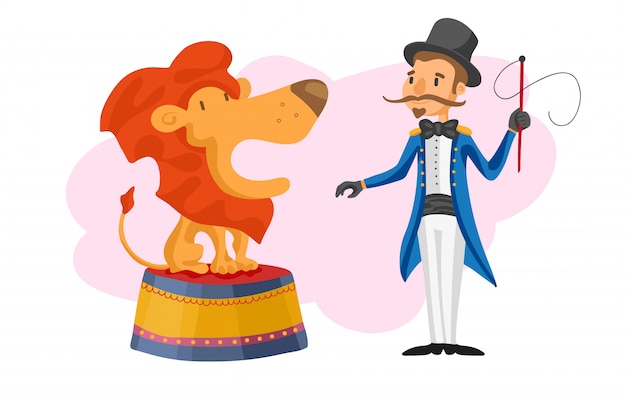 Gratis vector circus tamer.