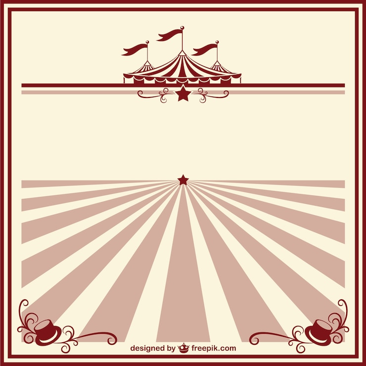 Gratis Vector circus vintage poster template