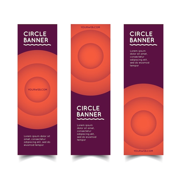 Gratis vector cirkel banners vector