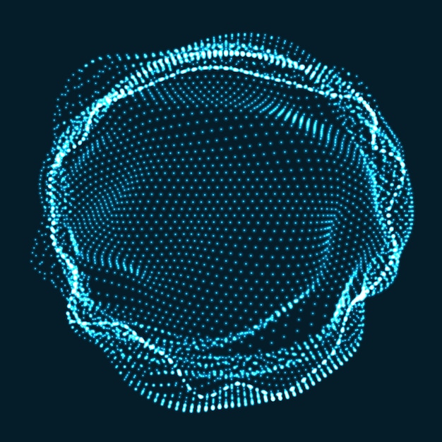 cirkel gemaakt van neon deeltjes