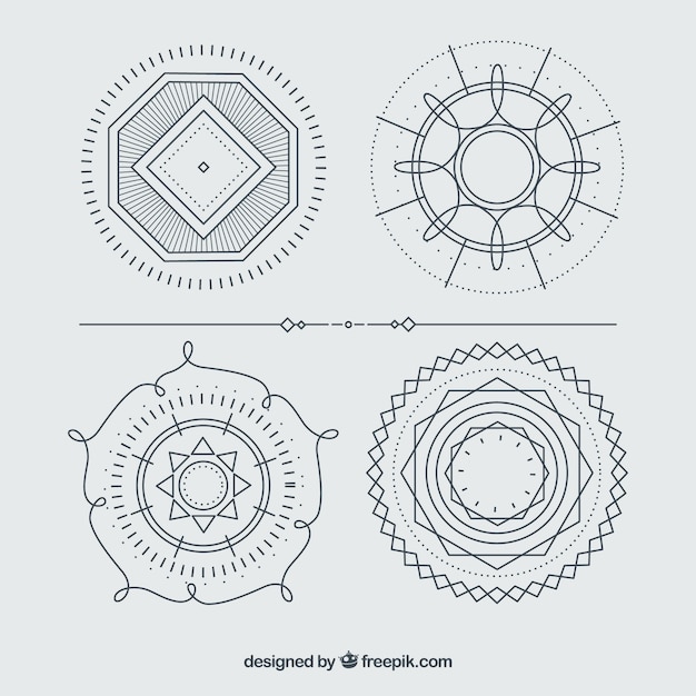 Gratis vector cirkels ornamenten pak