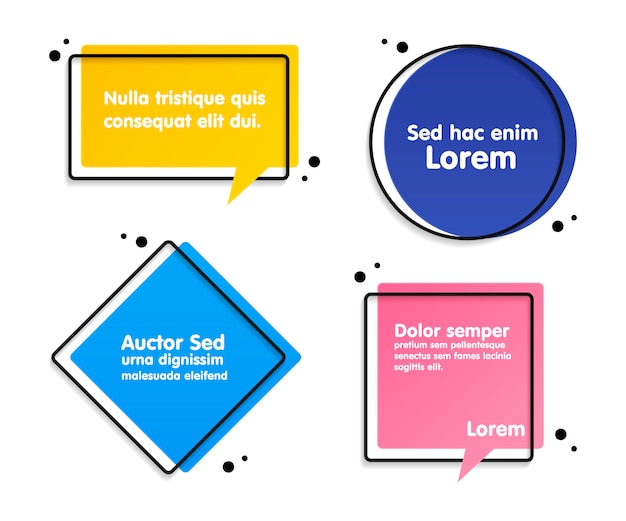 Tekstballonnen, klaar om te schrijven Gratis Vector