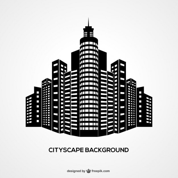Gratis Vector cityscape achtergrond