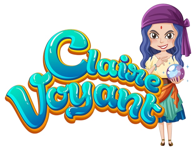 Claire Voyant logo tekstontwerp
