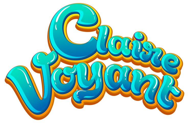 Gratis Vector claire voyant logo tekstontwerp