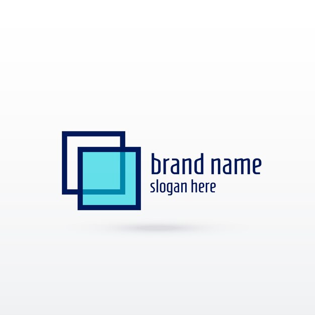 Clean sqaure logo concept ontwerp voor uw merk