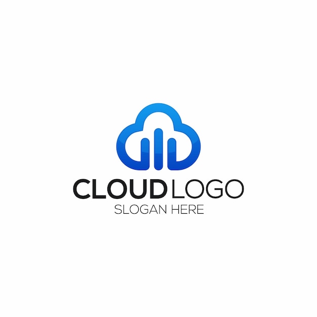 Gratis vector cloud data-logo kleurbrandstof
