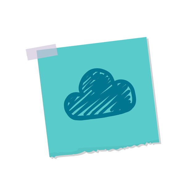 Cloud en weer opmerking illustratie