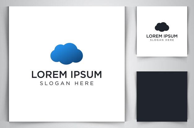 Cloud logo ontwerpt vector illustratie geïsoleerde achtergrond