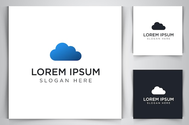 Cloud logo ontwerpt vector illustratie geïsoleerde achtergrond