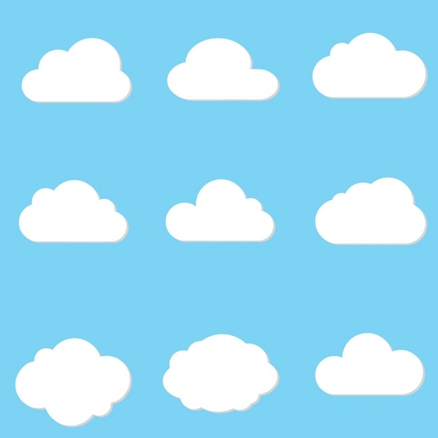 Gratis vector cloud ontwerpt collectie