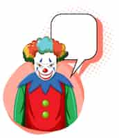 Gratis vector clown met bellenspraak