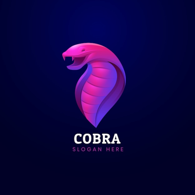 Gratis vector cobra-logo in kleurovergang