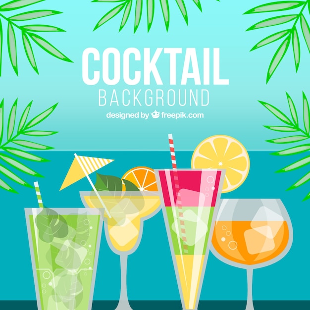 Gratis vector cocktail achtergrond ontwerp