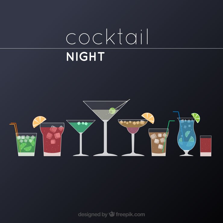 Gratis Vector cocktail nacht