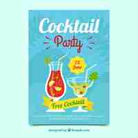 Gratis vector cocktailpartij poster