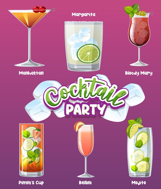 Cocktailparty menu banner