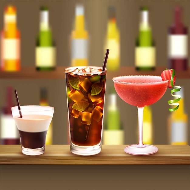 Cocktails illustratie