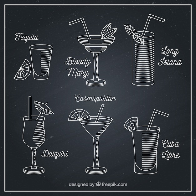 Cocktailsinzameling in bordstijl