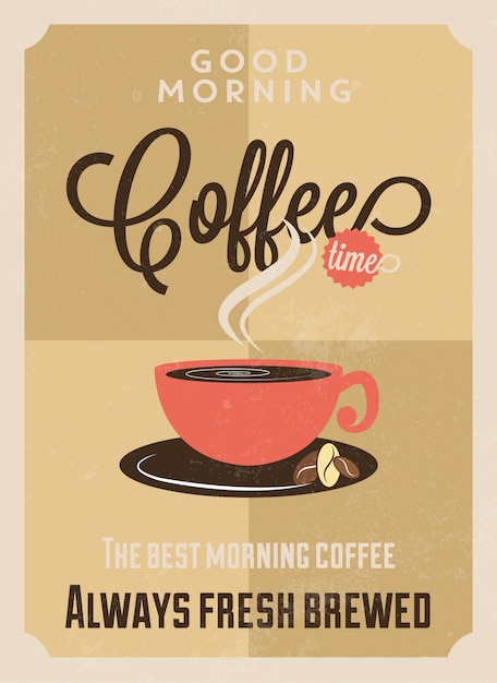 Gratis vector coffee posterontwerp